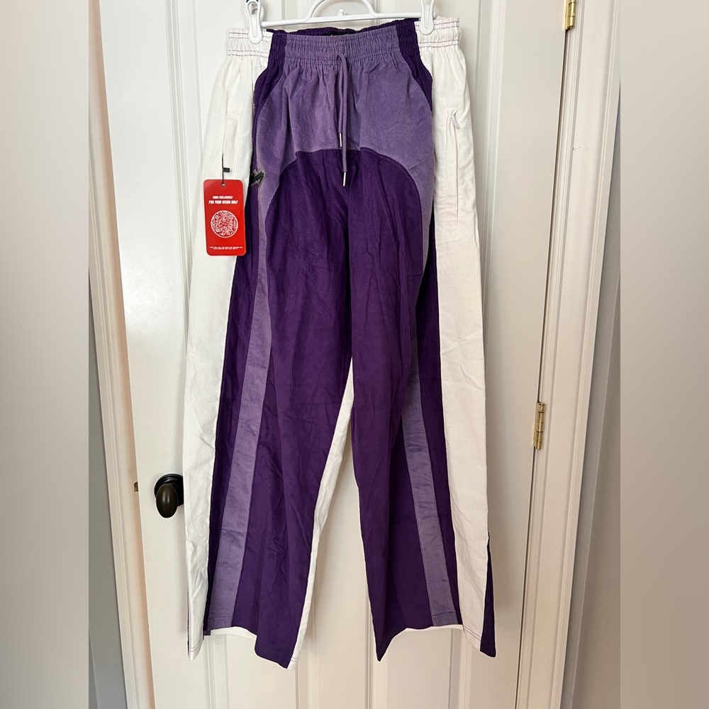 NWT Visionary Club Purple/White Pants